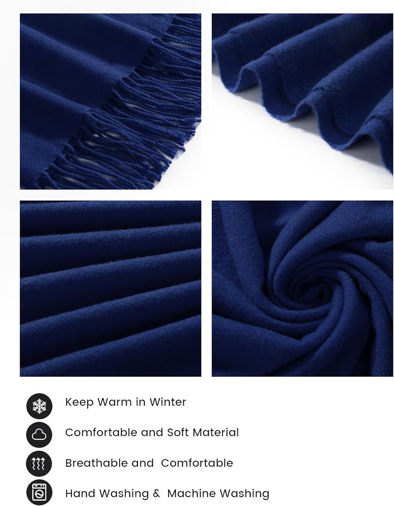 Ymomode Store Scarfs for Women Pashmina Shawls and Wraps for Evening Dress Bridesmaid Wedding Bridal Winter Warm Long Large Scarves - Image 3